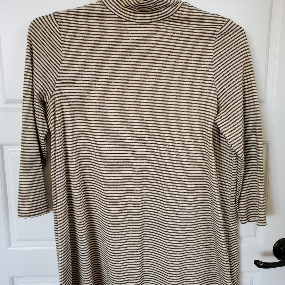 Brown & cream shimmer tunic